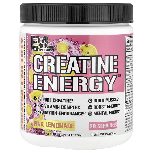 Основное фото товара Creatine Energy Pink Lemonade Основное фото товара Энергетический напиток, Creatine Energy Pink Lemonade, 225 г