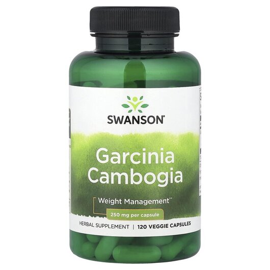 Основне фото товару Swanson, Garcinia Cambogia 250 mg, Гарцинія камбоджійська, 120 ка
