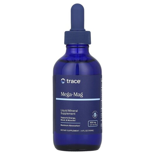 Основное фото товара Mega-Mag 400 mg Ionic Magnesium with Trace Minerals Основное фото товара Trace, Магний 400 мг, Mega-Mag 400 mg, 118 мл