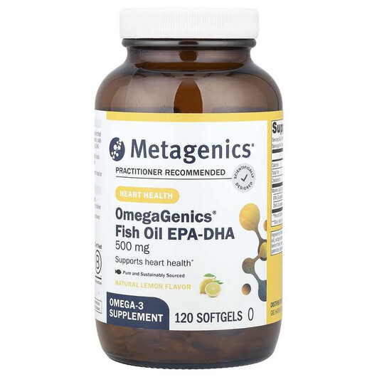 Основное фото товара Metagenics, Омега 3, OmegaGenics Fish Oil EPA-DHA 500, 120 капсул