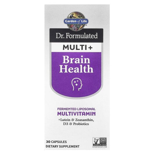 Основне фото товару Dr. Formulated Multi+ Brain Health Основне фото товару Dr. Formulated Multi+ Brain Health, Підтримка мозку, 30 капсул
