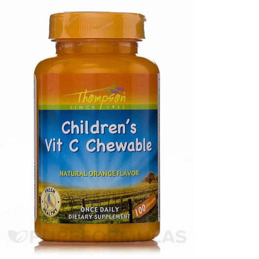 Основное фото товара Children's Vitamin C Chewable Natural Orange Flavor, Витамин