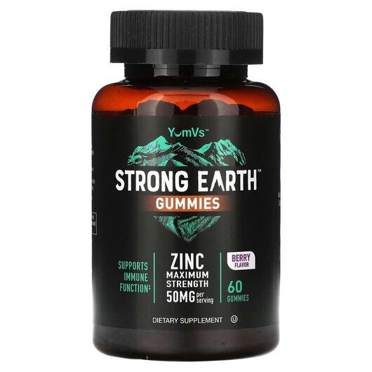 Основное фото товара Strong Earth Gummies Zinc Maximum Strength Berry 25 mg Основное фото товара Strong Earth Gummies Zinc Maximum Strength Berry 25 mg, Цинк, 60
