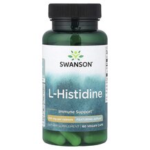 L-Гістидин L-Histidine 500 mg Swanson 60 капсул