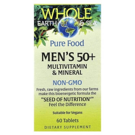 Основное фото товара Whole Earth & Sea Men's 50+ Multivitamin & Mineral Основное фото товара Whole Earth & Sea Men's 50+ Multivitamin, Витамины для м