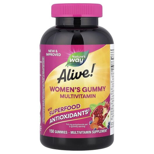 Основне фото товару Alive! Women's Gummy Multivitamin Mixed, Вітаміни для жінок,