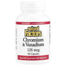 Хром Chromium & Vanadium 125 mcg 90 Natural Factors