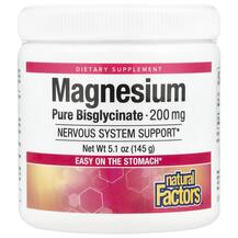 Magnesium Bisglycinate Магний 200 мг Natural Factors 120 г