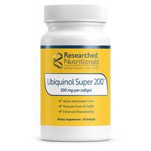 Убіхінол Ubiquinol Super Researched Nutritionals 30 капсул
