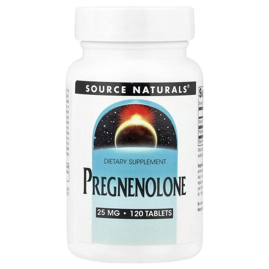 Основное фото товара Pregnenolone 25 mg Основное фото товара Source Naturals, Прегненолон, Pregnenolone 25 mg, 120 таблеток