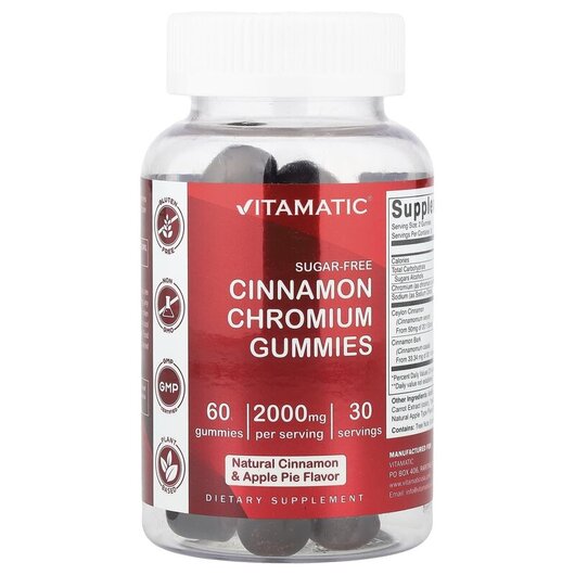 Основное фото товара Cinnamon Chromium Gummies Основное фото товара Vitamatic, Хром, Cinnamon Chromium Gummies, 60 таблеток