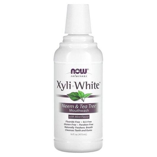 Основне фото товару Solutions Xyli-White Mouthwash Fluoride-Free Neem, Органічний Чай