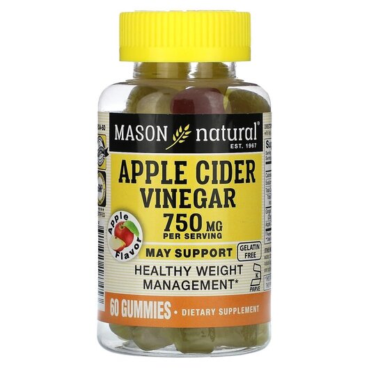 Основное фото товара Mason, Яблочный уксус, Apple Cider Vinegar 250 mg, 60 таблеток