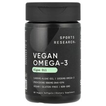 Веганська Омега-3 Vegan Omega-3 Sports Research 60 капсул Веганська Омега-3 Vegan Omega-3 Sports Research 60 капсул