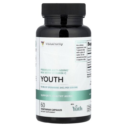 Основне фото товару Youth Premium Anti-Aging Mix with Vitamin C, Вітамін C, 60 капсул