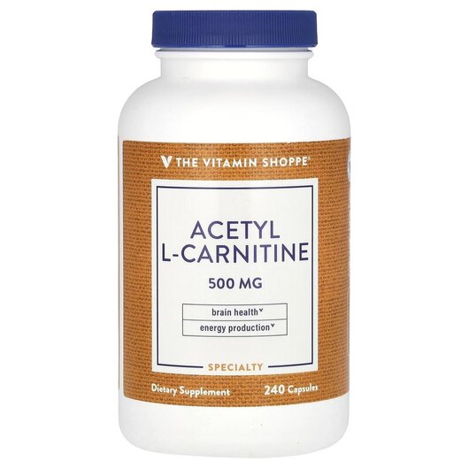 Основное фото товара Acetyl L-Carnitine 500 mg Основное фото товара TheVitaminShoppe, L-Карнитин, Acetyl L-Carnitine 500 mg, 240 капс