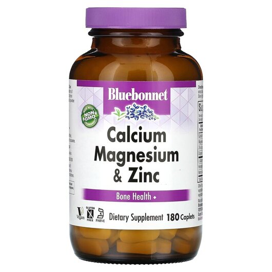 Основне фото товару Calcium Magnesium Plus Zinc, Кальцій магній цинк, 180 капсул
