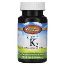 Vitamin K2 90 mcg Витамин K2 Carlson 60 капсул Vitamin K2 90 mcg Витамин K2 Carlson 60 капсул
