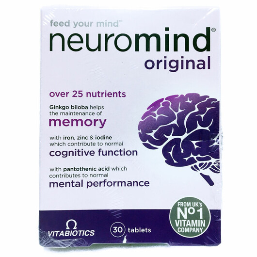 Основне фото товару Neuromind Original Neurozan Основне фото товару Vitabiotics, Neuromind Original, Підтримка мозку, 30 таблеток