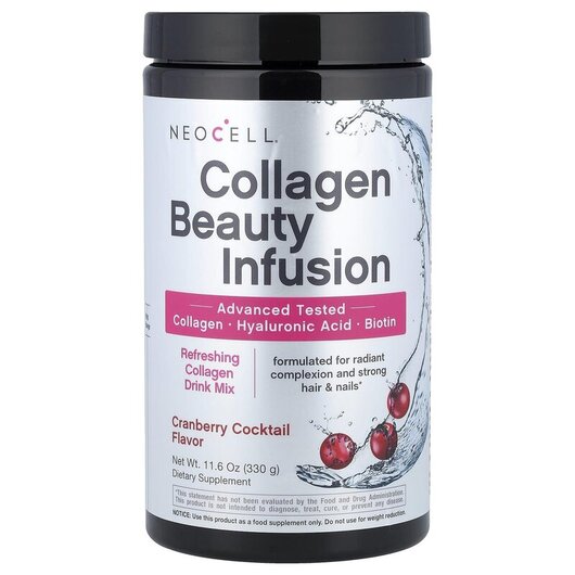 Основное фото товара Collagen Beauty Infusion with Biotin Drink Mix Cranberry, Коллаге