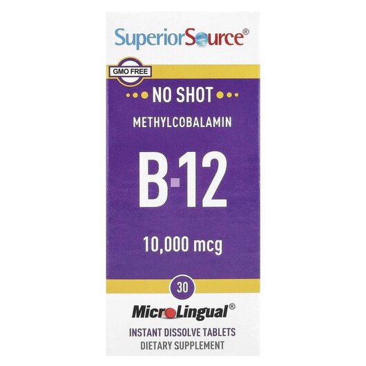 Основное фото товара Метилкобаламин B12, Methylcobalamin B-12 10000 mcg, 30 таблеток