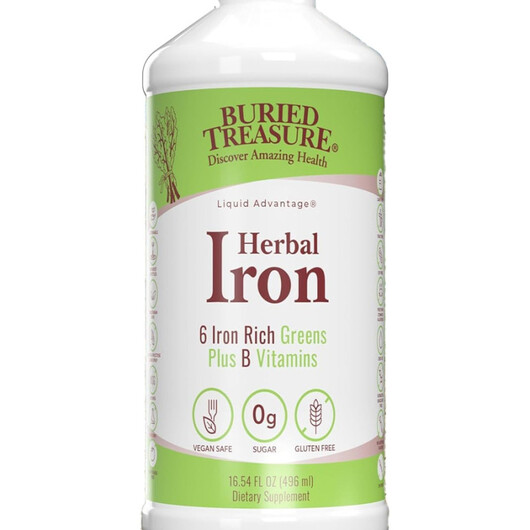 Основне фото товару Herbal Iron Основне фото товару Buried Treasure, Herbal Iron, Залізо, 496 мл