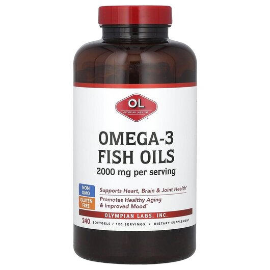 Основное фото товара Рыбий жир Омега-3 2000 мг, Omega-3 Fish Oils 2000 mg, 240 капсул