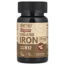 Веганське Залізо Vegan Chelated Iron 29 mg Deva Веганське Залізо Vegan Chelated Iron 29 mg Deva
