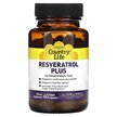 Фото товару Resveratrol Plus Фото товару Country Life, Resveratrol Plus, Ресвератрол Плюс, 60 капсул