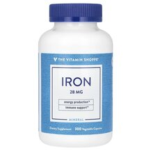 Залізо Iron 28 mg TheVitaminShoppe 300 капсул Залізо Iron 28 mg TheVitaminShoppe 300 капсул