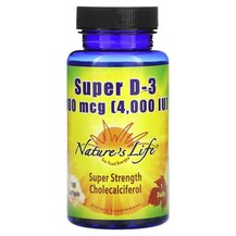 Вітамін D3 Super D-3 100 mcg 4000 IU Natures Life Вітамін D3 Super D-3 100 mcg 4000 IU Natures Life