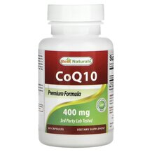 CoQ10 400 mg Коэнзим CoQ10 Best Naturals 60 капсул