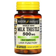 Whole Herb Milk Thistle 500 mg Расторопша Mason 60 капсул Whole Herb Milk Thistle 500 mg Расторопша Mason 60 капсул