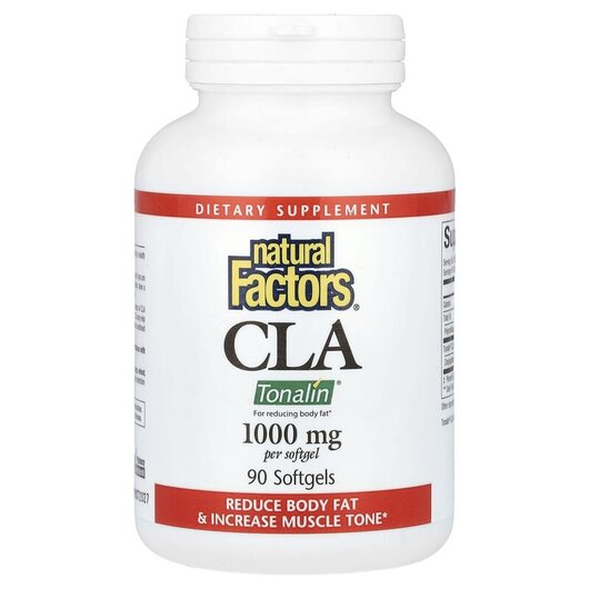 Основное фото товара CLA 1000 mg Основное фото товара Natural Factors, Линолевая кислота, CLA 1000 mg, 90 капсул