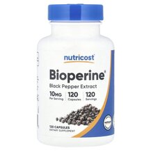 Bioperine Черный перец Nutricost 120 капсул
