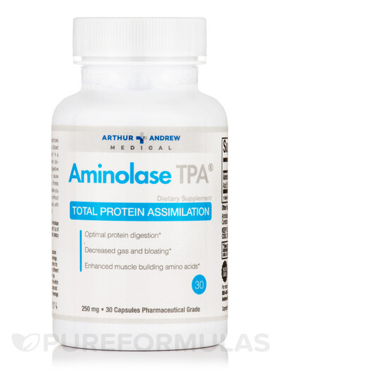 Основное фото товара Aminolase 250 mg Основное фото товара Arthur Andrew Medical, Аминокислоты, Aminolase 250 mg, 30 капсул