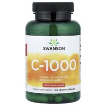 Вітамін C Vitamin C With Rose Hips Swanson 90 капсул