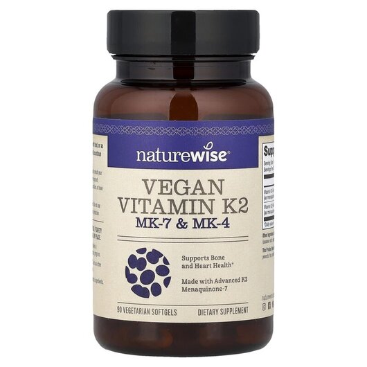 Основне фото товару Vegan Vitamin K2 MK-7 & MK-4 Основне фото товару Vegan Vitamin K2 MK-7 & MK-4, Вітамін K2, 90 Vegetarian S