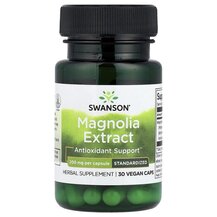 Magnolia Extract 200 mg Травяные добавки Swanson 30 капсул