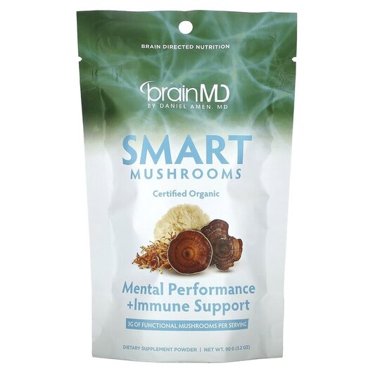 Основне фото товару Smart Mushrooms Основне фото товару BrainMD, Smart Mushrooms, Гриби, 90 г