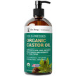 Фото товару Organic Castor Oil Cold-Pressed Pure Hexane-Free, Рицинова олія, 
