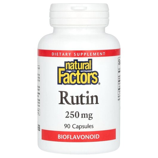 Основне фото товару Natural Factors, Rutin 250 mg, Рутин, 90 капсул