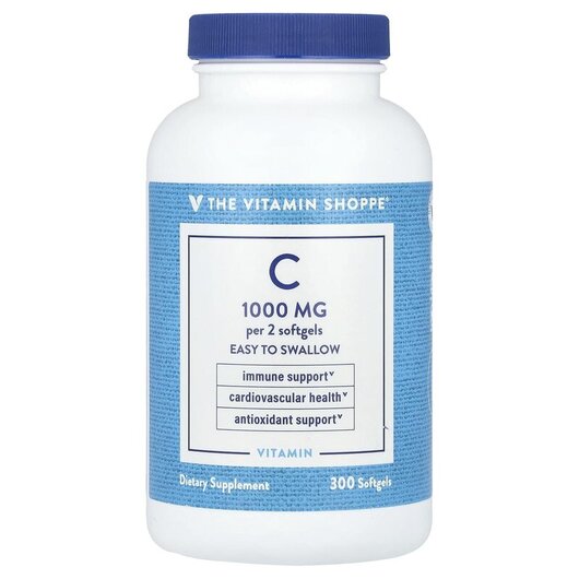 Основне фото товару Vitamin C 1000 mg Основне фото товару TheVitaminShoppe, Vitamin C 1000 mg, Вітамін C, 300 капсул