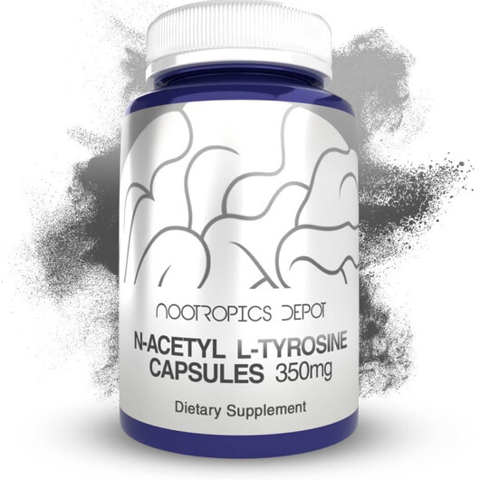 Основне фото товару N-Acetyl L-Tyrosine Capsules 350 mg, Підтримка мозку, 120 капсул