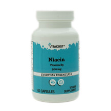 Вітамін B Niacin - Vitamin B3 500 mg Vitacost 100 капсул
