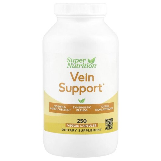 Основное фото товара Vein Support Основное фото товара Super Nutrition, Поддержка вен ног, Vein Support, 250 капсул