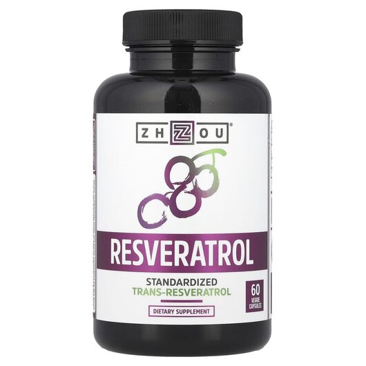 Основное фото товара Zhou Nutrition, Ресвератрол, Resveratrol, 60 капсул