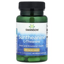 L-Теанін Suntheanine L-Theanine 200 mg Swanson 60 капсул