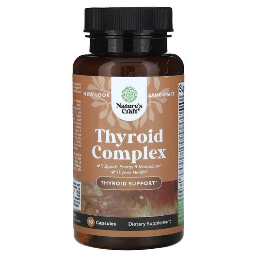 Основне фото товару Thyroid Support Основне фото товару Natures Craft, Thyroid Support, Підтримка щитовидної залози, 60 к