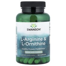 L-Arginine & L-Ornithine L-Аргинин Swanson 100 капсул